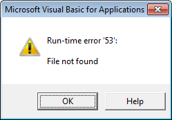 error 53 file not found